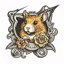 Hamster killer tattoo design idea