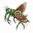 bio mechanic tattoo design idea