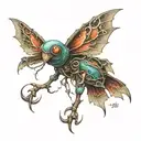 bio mechanic tattoo design idea