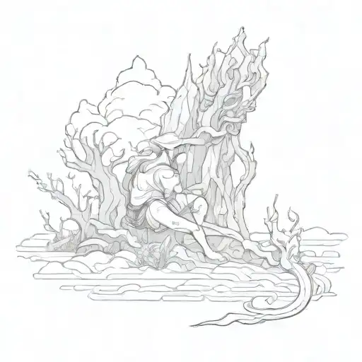 remain the image in the fog as my compos tattoo design idea