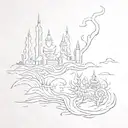 remain the image in the fog as my compos tattoo design idea