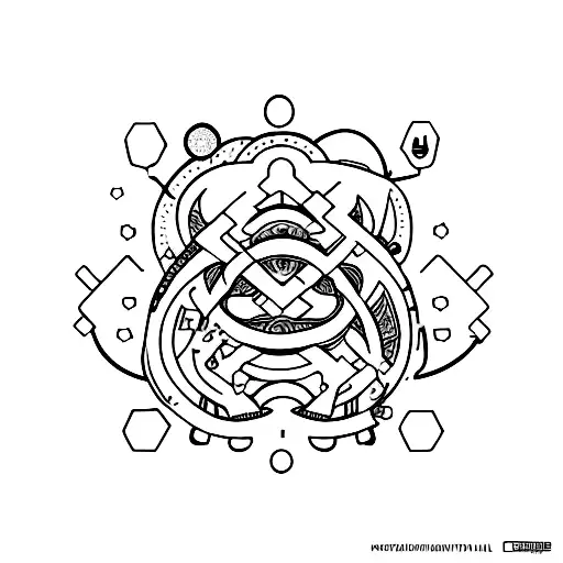 LSD Molecule tattoo design idea