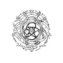 LSD Molecule tattoo design idea