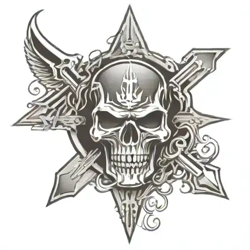 metalica, motorhead logo tattoo design idea