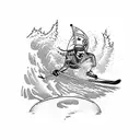 ski + surf + travel tattoo design idea