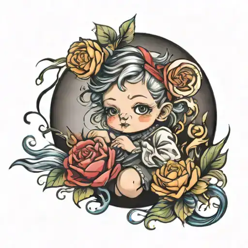 inner child tattoo design idea