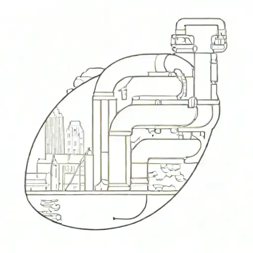 new York City steam pipe tattoo design idea