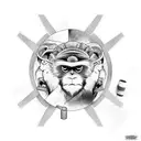 Three monkeys representing the personalities of you, your sister, and your brother tattoo design idea