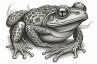 Frog smoking tattoo design idea