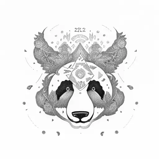 oso panda cannabis tattoo design idea