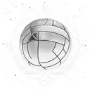 A volleyball player diving for a ball in front of a stunning aurora borealis background tattoo design idea