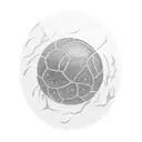 A volleyball player diving for a ball in front of a stunning aurora borealis background tattoo design idea