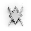 A collection of academic books stacked on top of each other, forming a mesmerizing pattern tattoo design idea