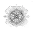 A collection of academic books stacked on top of each other, forming a mesmerizing pattern tattoo design idea