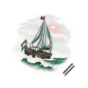 shipwreck in a bottle tattoo design idea
