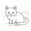 cute cat line tattoo design tattoo design idea