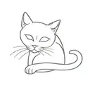 cute cat line tattoo design tattoo design idea