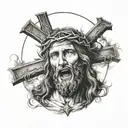 jesus or hell tattoo design idea