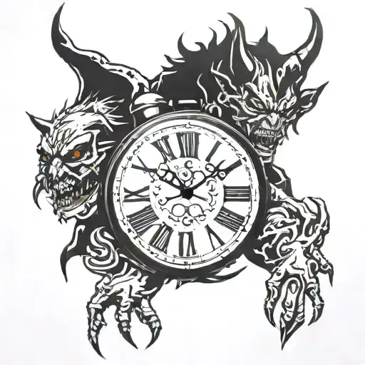 devil watch face tattoo tattoo design idea