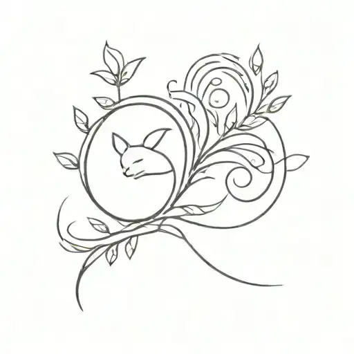 A minimalist tattoo design inspired by your love for sleeping, incorporating dream-like elements and soft, soothing colors tattoo design idea