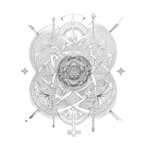 stoicism, outdoors, universe, infinity, happiness, growth tattoo design idea