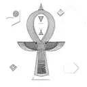 an egyptian ankh tattoo design idea