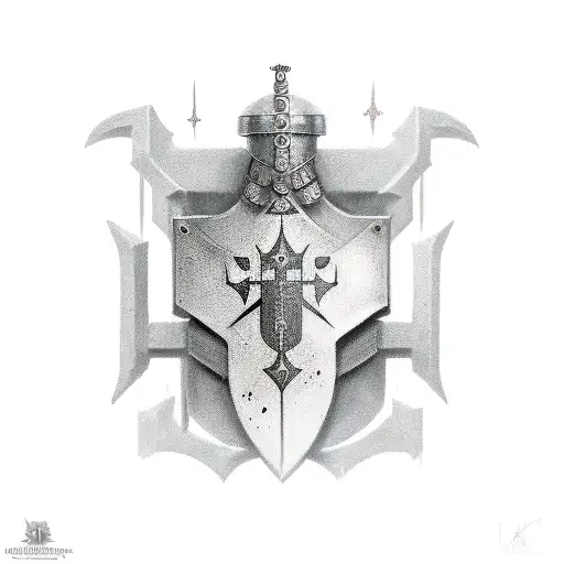 templar knight tattoo design idea