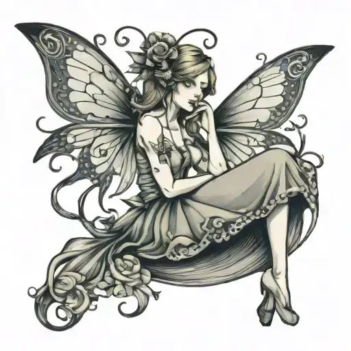 Fairy Faceless Tattoo Design tattoo design idea