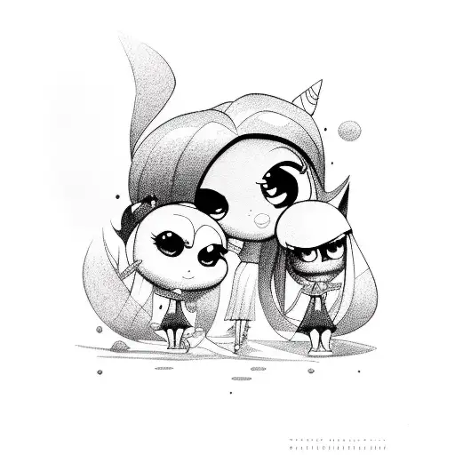 Powerpuff girls tattoo design idea