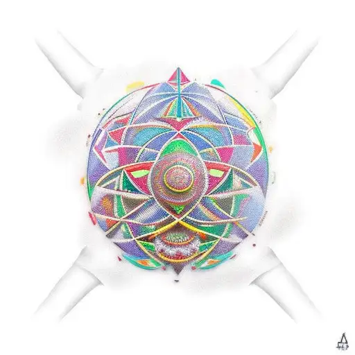 spherical Orisha upper arm tribal  tattoo design idea