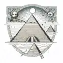 pyramids eye of ra aliens stars ocean  galaxies  tattoo design idea