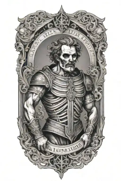 Hamlet full bodyShakespeare tattoo design idea
