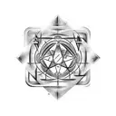 alchemical symbol of mastering neural networks  tattoo design idea
