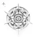 alchemical symbol of mastering neural networks  tattoo design idea