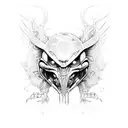 predator fighting alien tattoo design idea