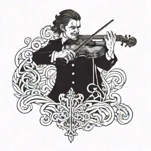 Hell's Violinist tattoo design idea