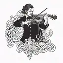 Hell's Violinist tattoo design idea