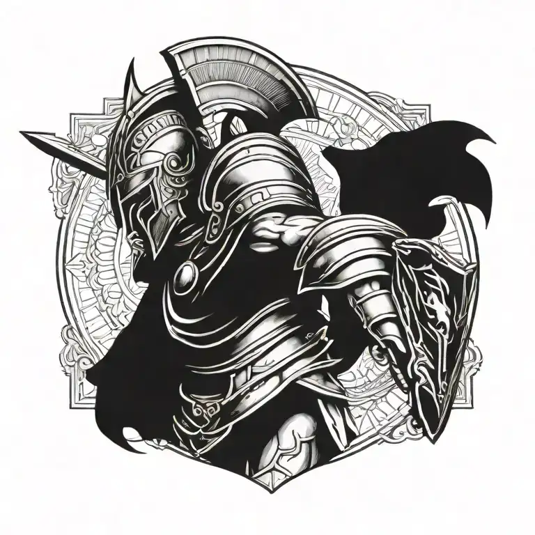 spartan warrior tattoo design idea