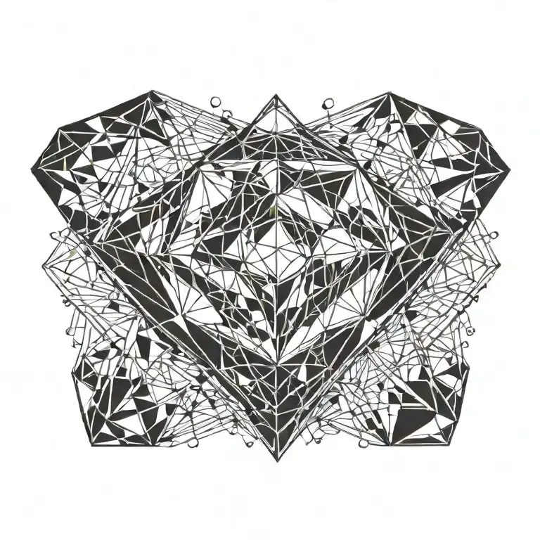 diamond tattoo design idea
