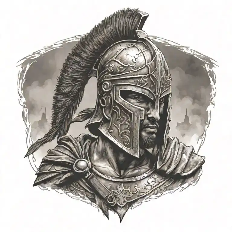 spartan warrior tattoo design idea