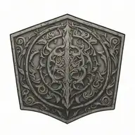 french warrior shield  tattoo design idea