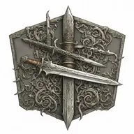 sword down spine tattoo design idea