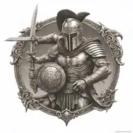 spartan warrior wielding a sword tattoo design idea
