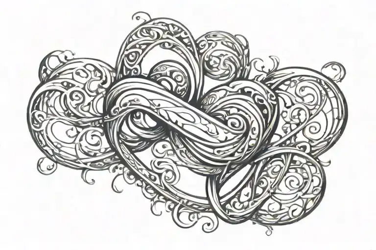 heart infinity AU tattoo design idea