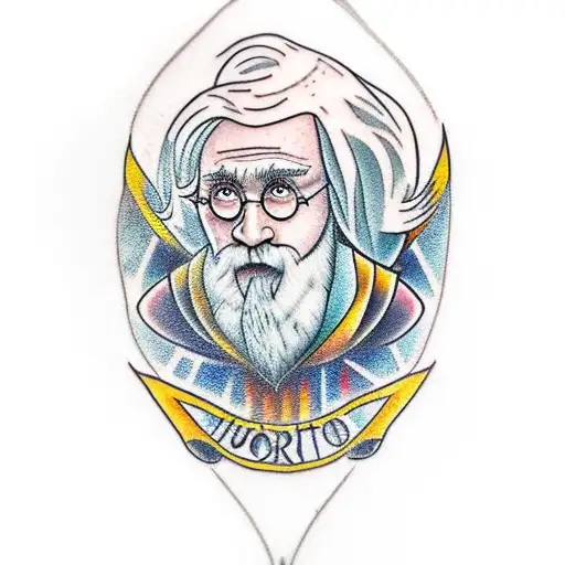Harry Potter, Hogwarts, Dumbledore, phonix, magic tattoo design idea
