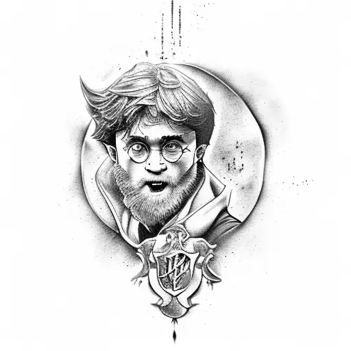 Harry Potter, Hogwarts, Dumbledore, phonix, magic tattoo design idea