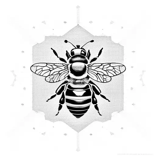 Honey Bee tattoo design idea