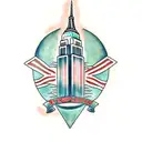 empire state building tattoo design idea