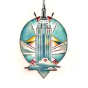 empire state building tattoo design idea