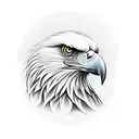 Eagle roses tattoo design idea